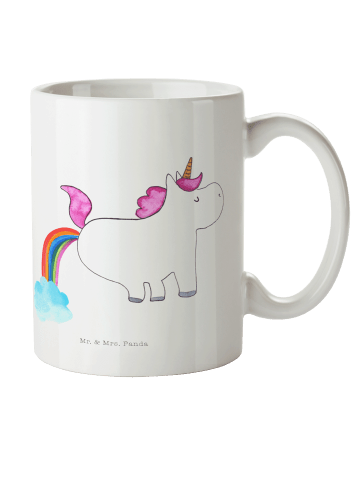 Mr. & Mrs. Panda Kaffeetasse Einhorn Pupsen ohne Spruch in Weiß