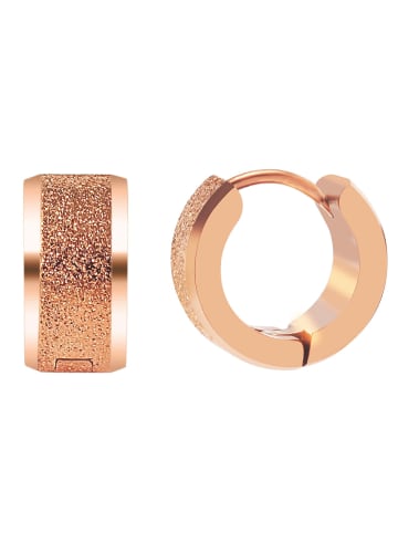 Adeliás Damen Ohrringe – Klappcreole aus Edelstahl in gold