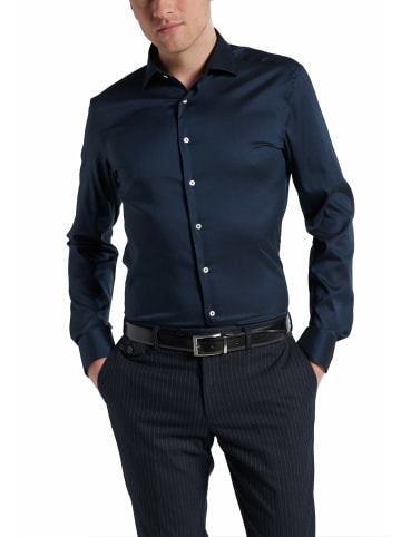 Eterna Langarm FreizeitHemd für Herren in marineblau