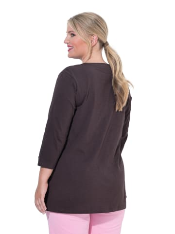 MIAMODA Langarmshirt in mahagoni