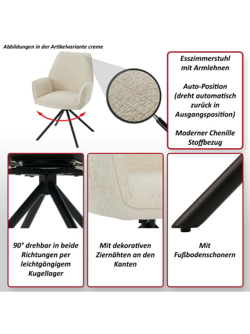 MCW 6er-Set Esszimmerstuhl G67, Dunkelgrau