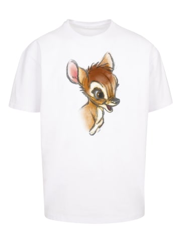 F4NT4STIC Heavy Oversize T-Shirt Disney Bambi Zeichnung modischer Print in weiß