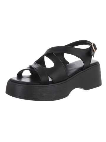 Ital-Design High-Heel Sandalette in Schwarz