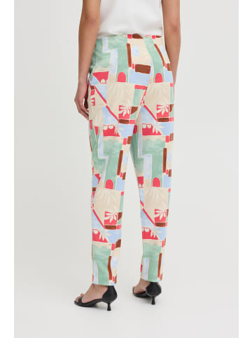 ICHI Casual Hose IHKATE Regular fit in Multi Tile aop