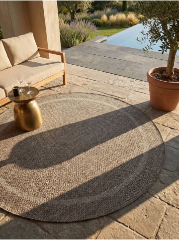 KADIMA DESIGN Teppich Outdoor Waschbar Einfarbig ALSTER Strapazierfähig OEKO-TEX in Braun