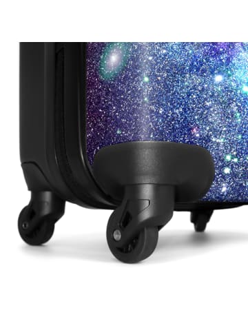 NoBoringSuitCases Suitcase, Koffer, Reisekoffer Weltraum lila blau