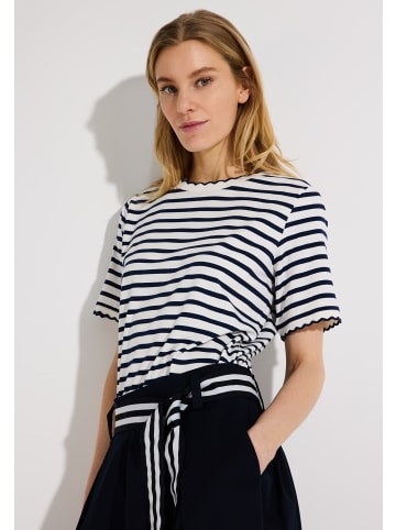 More & More T-Shirt in marine weiß