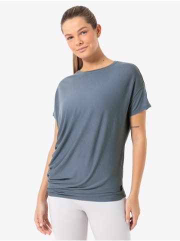 super.natural Merino T-Shirt W YOGA LOOSE TEE in Grau-Blau