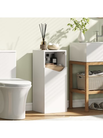 HOMCOM Badezimmerschrank-30L x 30B x 71,5H cm-Weiß