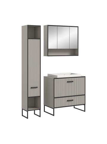 ebuy24 Badmöbelset Bagno (3-teilig) Grau 125 x 48 cm