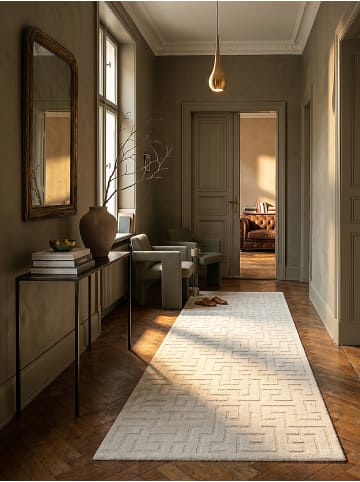 KADIMA DESIGN Kurzflorteppich Geometrisch pflegeleicht Wohnzimmer Schlafzimmer Flur in Creme