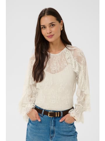 Kaffe Langarm-Bluse KAamelie Regular fit in Moonbeam