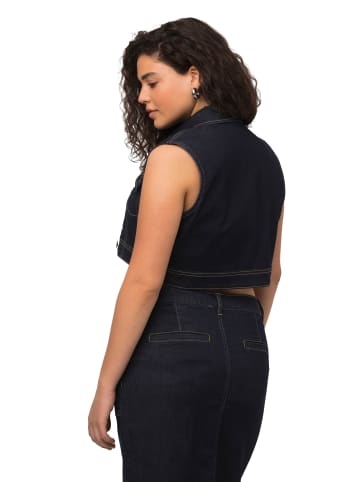 Ulla Popken Jeansweste in rinsed wash