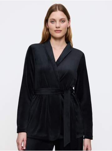 Triumph Morgenmantel Sensual Velour Robe Top in Black