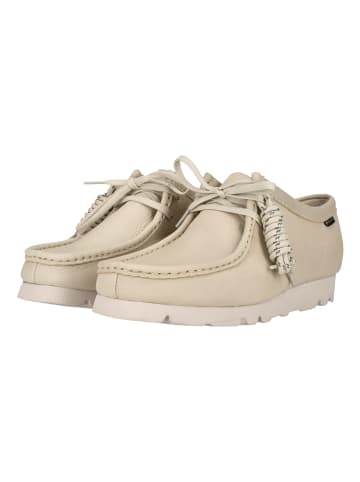 Clarks Schnürschuhe Wallabee GTX in 1255 White Leather