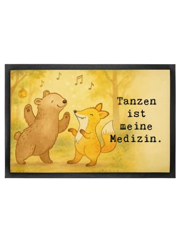 Mr. & Mrs. Panda Fussmatte Hase Tanzen Design mit Spruch in Weiß