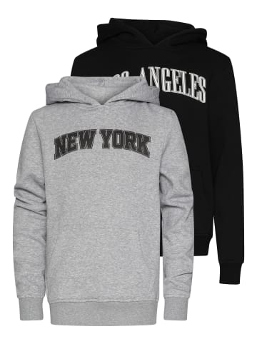 Urban Classics Sweat & Fleece - Hoodies in black+heathergrey