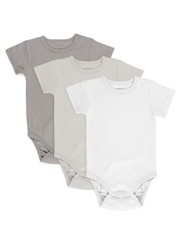 LaLoona Baby Body Kurzarm OEKO-TEX® 3er Pack - Natur - in beige