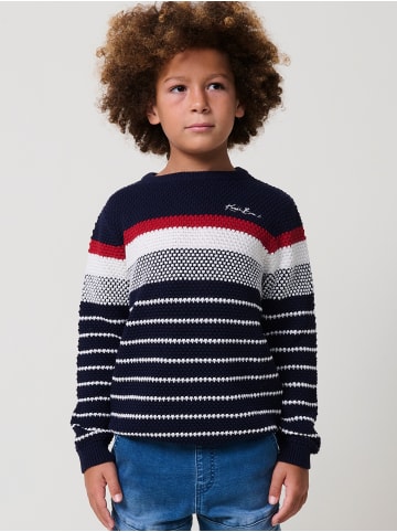 KOROSHI Gestreifter Strickpullover für Jungen in blau