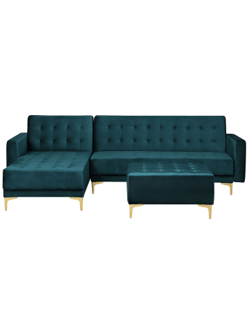 Beliani 2-tlg Modulsofa ABERDEEN in Grün/Gold