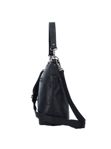 The Chesterfield Brand Wax Pull Up Schultertasche Leder 32 cm schwarz
