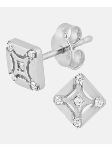 Diamant L'éternel Ohrstecker aus 375 Weißgold mit Zirkonia