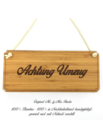 Mr. & Mrs. Panda Schild Achtung Umzug mit Spruch in Keine Angabe