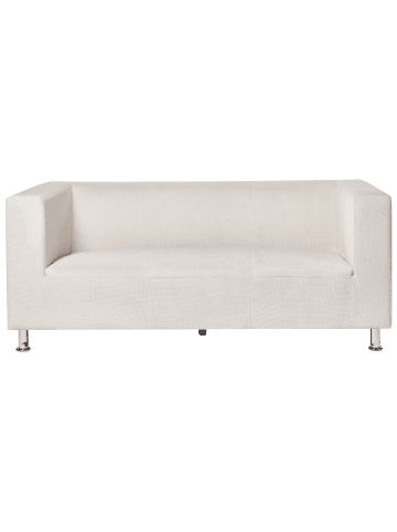 Beliani 3-Sitzer Sofa FLORO in Weiß/Silber - (W) 179 x (H) 74 x (L) 83 cm