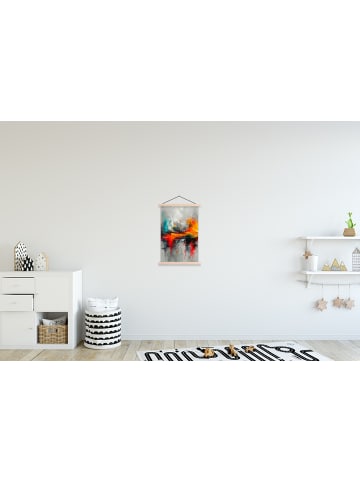 MuchoWow Poster mit Leiste Abstrakte Kunst Explosion