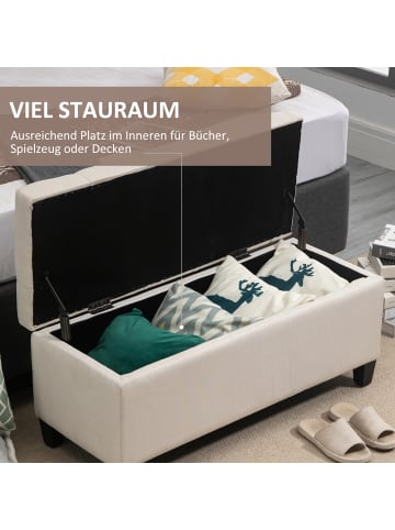 HOMCOM Sitzbank-100B x 40T x 44H cm-Cremeweiß