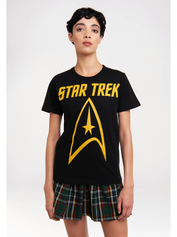 Logoshirt T-Shirt Star Trek - Logo in schwarz