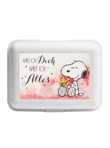 Snoopy The Peanuts Brotdose mit Trennwand Snoopy in weiß