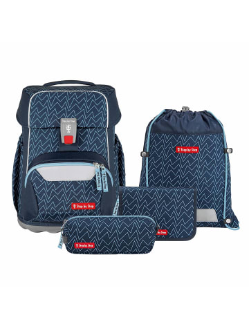 Step by Step Basis Schulranzen-Set 4-teilig in Set „Blue Lines