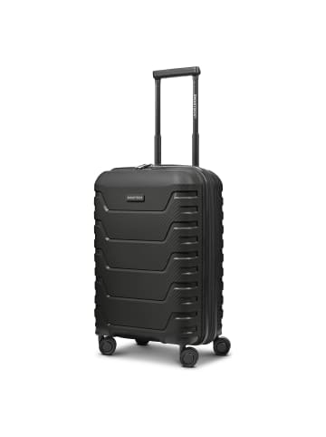 Smartbox Edition 01 4 Rollen Kabinentrolley 55 cm mit Dehnfalte in black