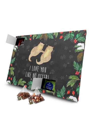 Mr. & Mrs. Panda Adventskalender Otter Hände halten mit Spruch in Kreidetafel