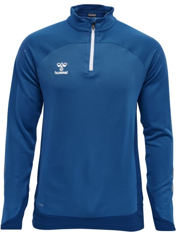 Hummel Sweatshirt Mit Kurzem Reißverschluss Hmllead Half Zip in TRUE BLUE