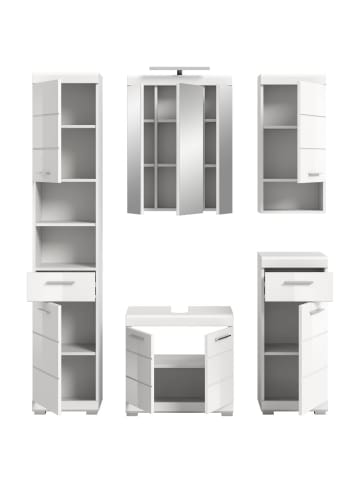 ebuy24 Badmöbelset Scout (5-teilig) Weiß 164 x 34 cm
