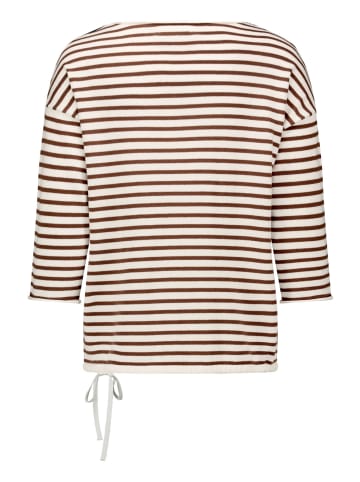 Betty Barclay Strickpullover mit U-Boot-Ausschnitt in Patch Cream/Brown