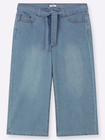 sheego 7/8-Jeans in blue-bleached