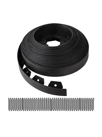 relaxdays Rasenkante in Schwarz - 30 m