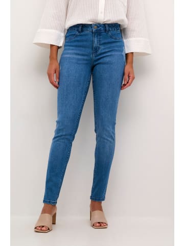 Kaffe Jeans KAlaurine Slim fit in Washed/Destroyed Blue Denim