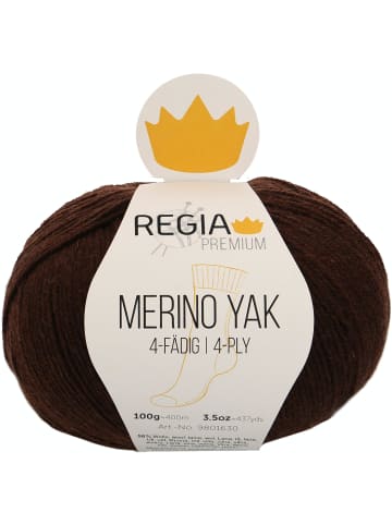 Regia Handstrickgarne Premium Merino Yak, 100g in Schokolade meliert