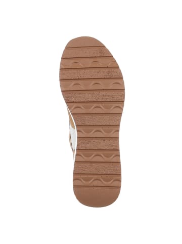 Ital-Design Freizeitschuh in Camel und Weiß