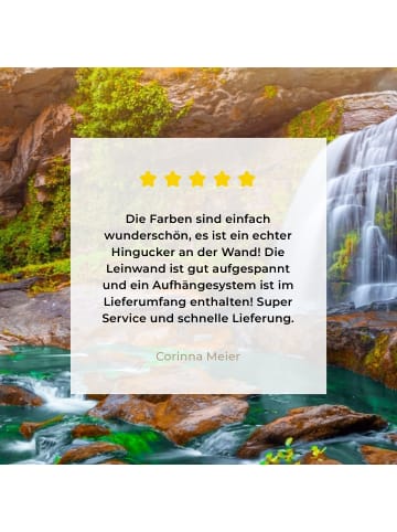 MuchoWow Leinwand bilder Sonniger Wasserfall (BxH)