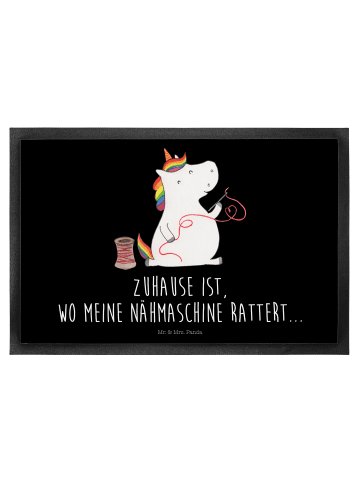 Mr. & Mrs. Panda abstreifer Einhorn Näherin mit Spruch in Schwarz