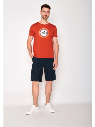 GreenBomb T-Shirt Bike Target in Lehm rot
