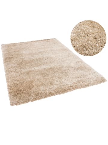 Pergamon Hochflor Langflor Shaggy Teppich Glow in Beige