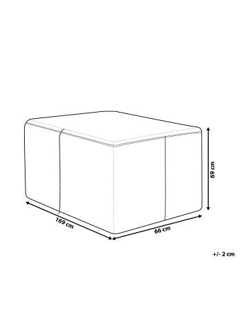Beliani Regenschutzhülle CHUVA in Grau - (W) 169 x (H) 69 x (L) 66 cm