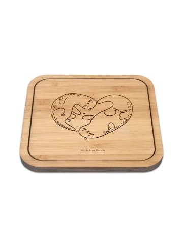 Mr. & Mrs. Panda Tischschoner Otter Herz ohne Spruch in Transparent