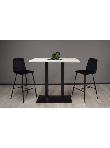 58 aufm Kessel TRESENTISCH Electra 120x70x106 schwarz matt/weiß matt lack